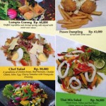 menu single fin jimbaran bali